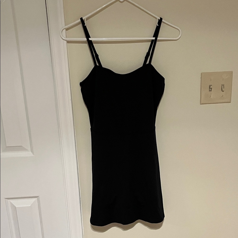 Alo yoga Black Spaghetti Strap Mini Tennis Dress